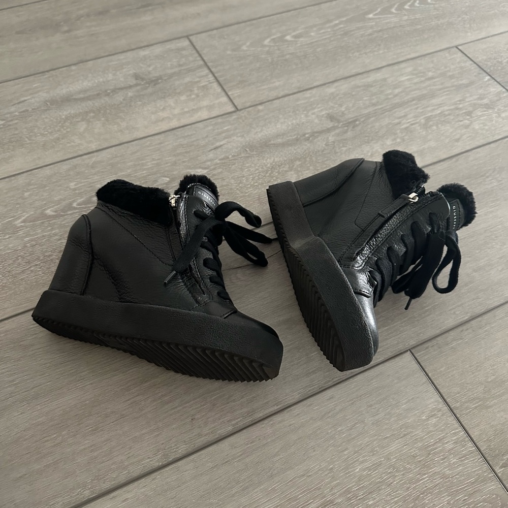 Giuseppe Zanotti Shearling Sneakers Size 5